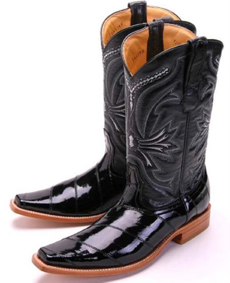 Mensusa Products Eel Classy Black Los Altos Men's Cowboy Boots Western Classics Riding