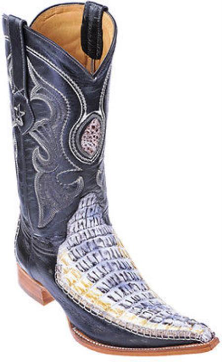 Mensusa Products Caiman TaLeather Vintage Beige Los Altos Men Cowboy Boots Western Rider Style 290