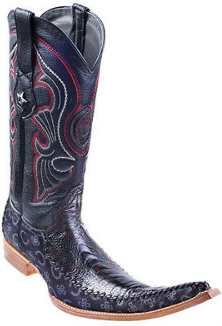 Mensusa Products Ostrich Leg Handmade Black Cherry Los Altos Mens Cowboy Fashion Boots Western