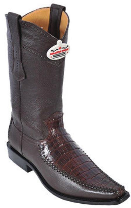 Mensusa Products Caiman Belly Vintage Brown Los Altos Men's Cowboy Boots Western Classics Style 290