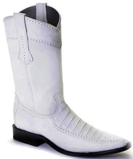 Mensusa Products Caiman Belly Vintage White Los Altos Men's Cowboy Boots Western Classics Style 290