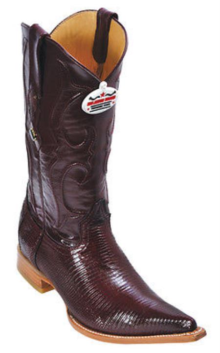 Mensusa Products Ring Lizard Burgundy Los Altos Men's Cowboy Boots Western Rider Style