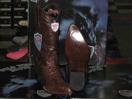 Mensusa Products Wild West Brown Genuine Crocodile Western Cowboy Boot (D)