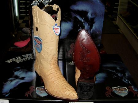 Mensusa Products Wild West Oryx Tan Genuine Crocodile Western Cowboy Boot (D)