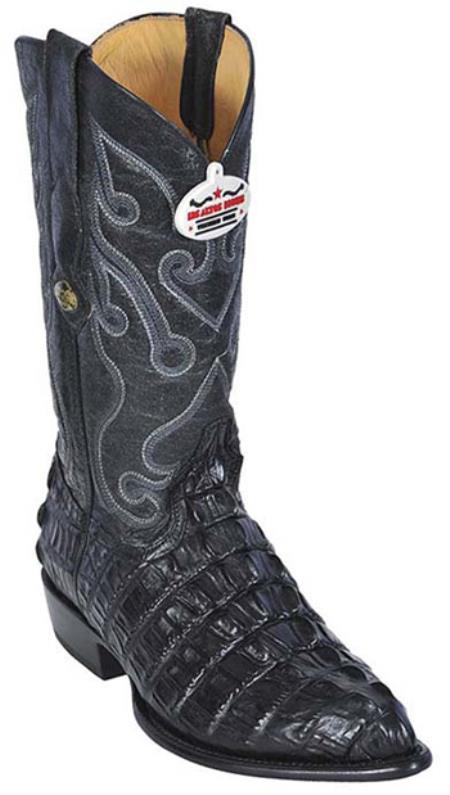 Mensusa Products Croc TaPrint Black Los Altos Men's Cowboy Boots Western Classics Riding