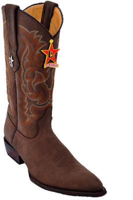 Mensusa Products Mens Los Altos Crazy Brown Cowboy Western Boot Leather JToe