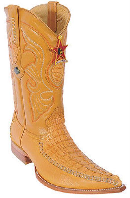 Mensusa Products Caiman TaButtercup Yellow Los Altos Mens Western Boots Cowboy Classics Style 290