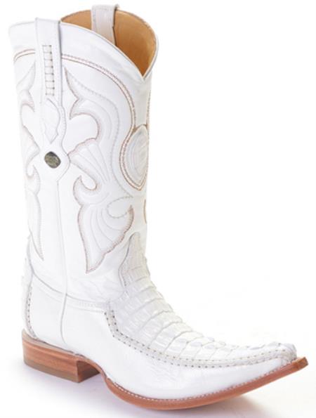 Mensusa Products Caiman TaVintage Riding White Los Altos Men's Western Boots Cowboy Classics 290