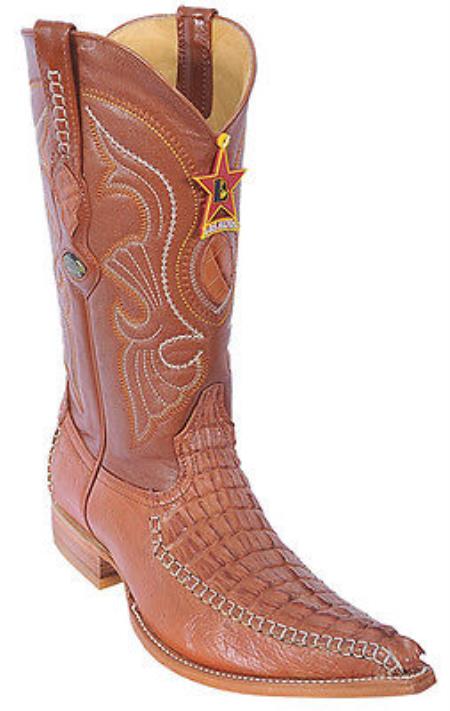 Mensusa Products Caiman TaCognac Brown Vintage Los Altos Men's Cowboy Boots Western Riding 290