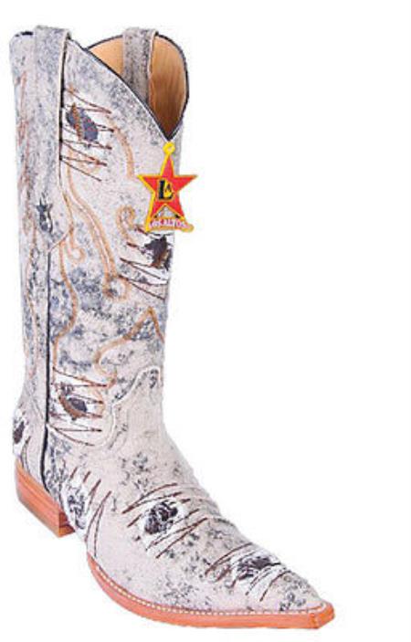 Mensusa Products Men's Los Altos Cowboy Fashion Western Boots Riding Oryx Denim 3x Toe185