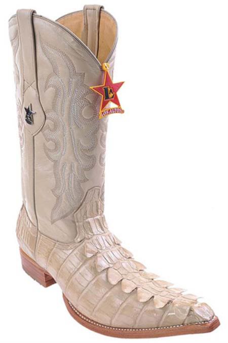 Mensusa Products Nile Croc TaPrint Beige Los Altos Men Cowboy Boots Western Classic Rider