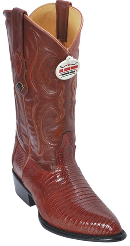 Mensusa Products Teju Lizard Cognac Brown Los Altos Men's Cowboy Boots Western Riding Design