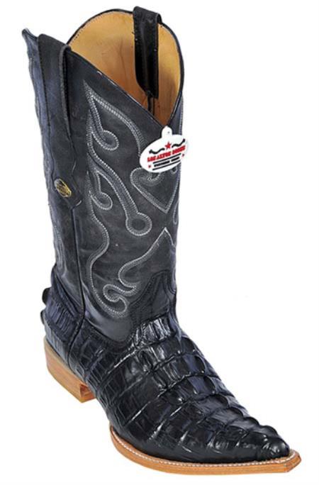 Mensusa Products Croc TaPrint Black Los Altos Men's Cowboy Boots Western Classics Riding
