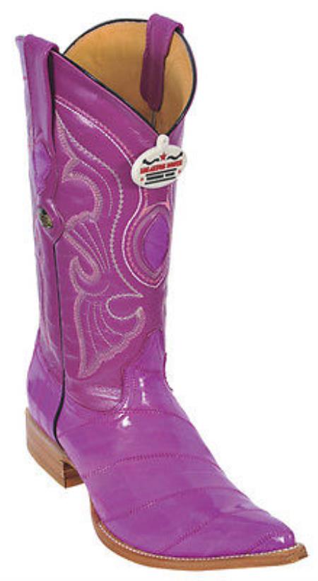 Mensusa Products Eel Classy Violet Los Altos Mens Western Boots Cowboy Classics Style