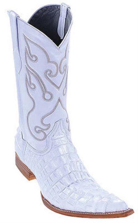 Mensusa Products Croc TaPrint White Los Altos Men's Cowboy Boots Western Classics Style