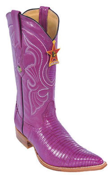 Mensusa Products Teju Lizard Riding Violet Color Los Altos Mens Western Boots Cowboy Classics