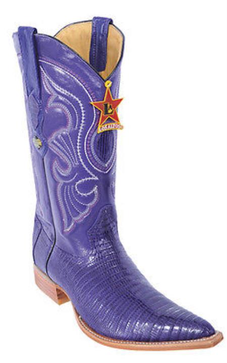 Mensusa Products Teju Lizard Vintage Purple Los Altos Men's Western Boots Cowboy Classics