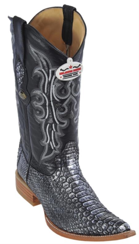 Mensusa Products Python Skin Silver Los Altos Men's Cowboy Boots Western Classics Riding