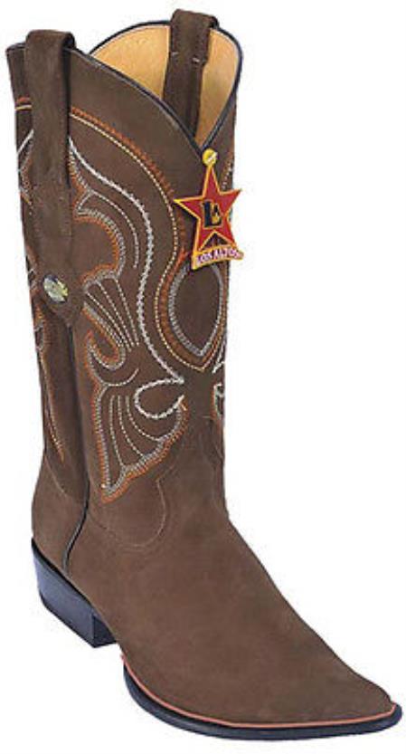 Mensusa Products Nubuck Brown Vintage Los Altos Men's Cowboy Boots Western Riding