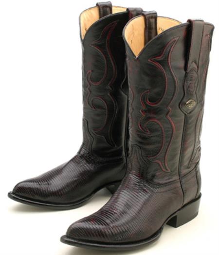 Mensusa Products Ring Lizard Cherry Black Los Altos Men's Western Boots Western Riding Classics 230