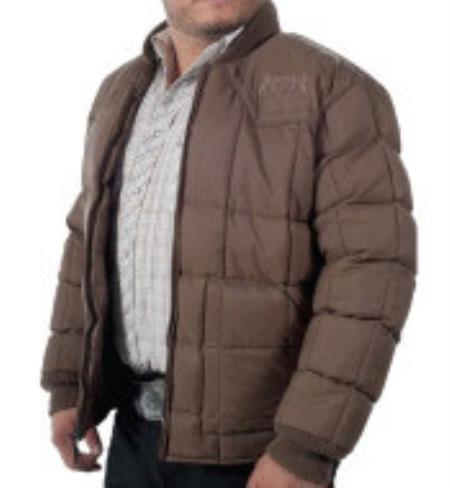 Mensusa Products Wild West Poly Down Jacket Available in Black, Brown & Light Brown Colors 97