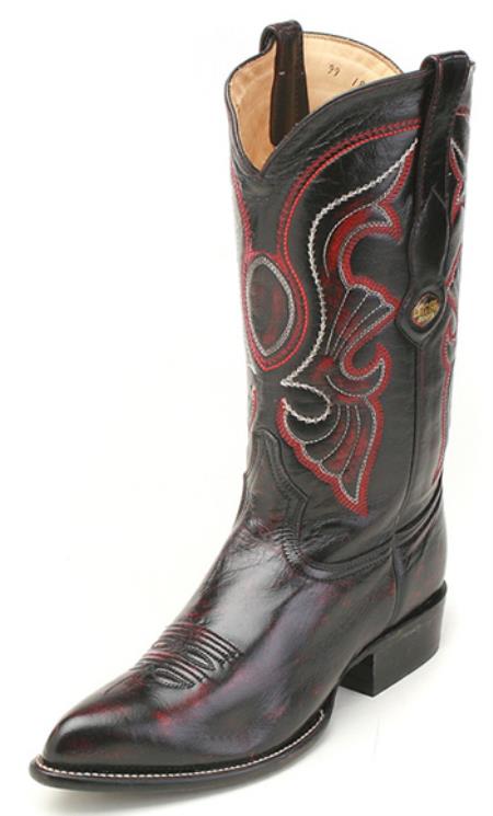 Mensusa Products Goat Leather Black Los Altos Men's Cowboy Boots Western Classics Riding