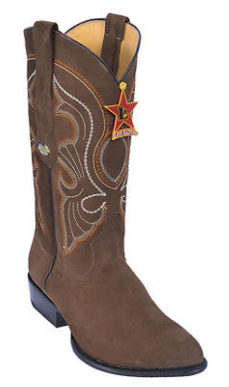 Mensusa Products Nubuck Brown Vintage Los Altos Men's Cowboy Boots Western Riding JToe