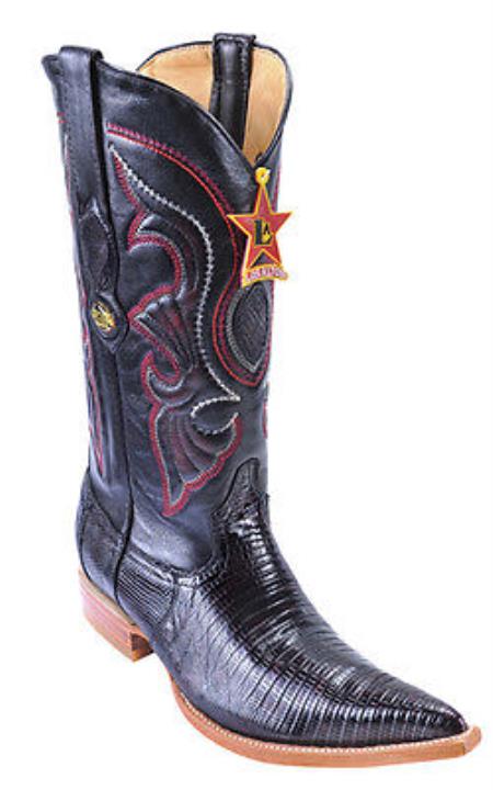 Mensusa Products Teju Lizard Black Cherry Los Altos Men's Cowboy Boots Western Classics Riding