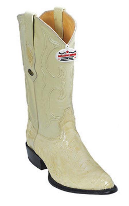 Mensusa Products Ostrich Leg Winter White Los Altos Men's Cowboy Boots Western Classics Rider