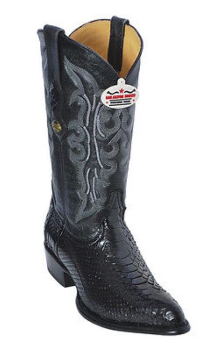 Mensusa Products Python Skin Black Los Altos Men's Cowboy Boots Western Classics Riding