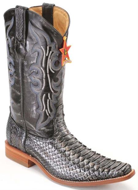 Mensusa Products Python Skin Silver Los Altos Men's Cowboy Boots Western Classics Riding