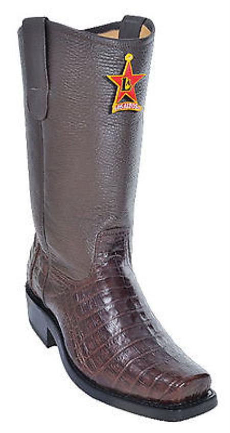 Mensusa Products Caiman Belly Brown Los Altos Men's Biker Boots Motorcycle Harness0