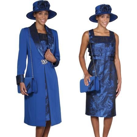 Mensusa Products Women Dress Set Royal Blue