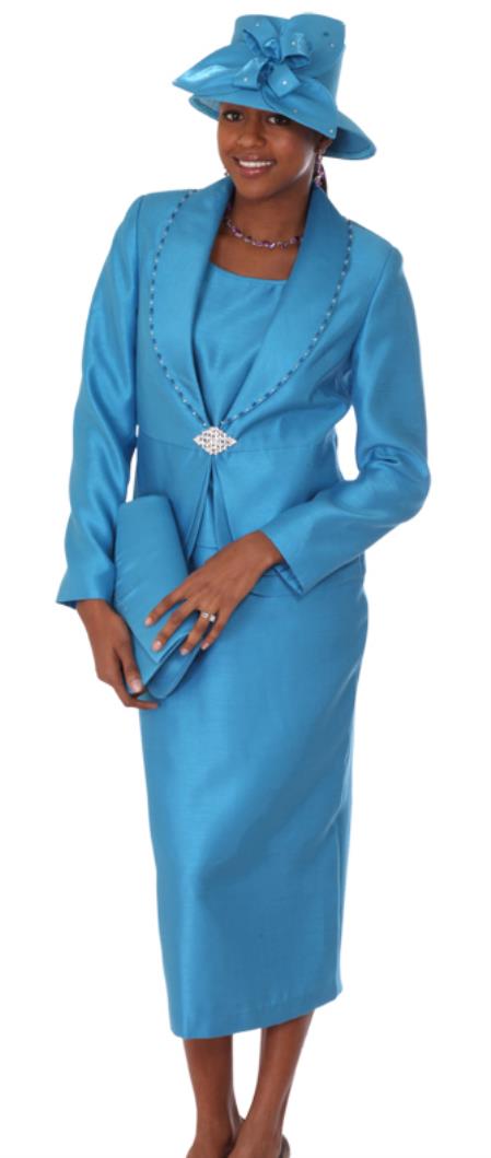 Mensusa Products Women 3 Piece Dress Set Turquoise