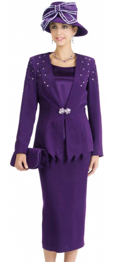 Mensusa Products Women 3 Piece Dress Set U.Purple
