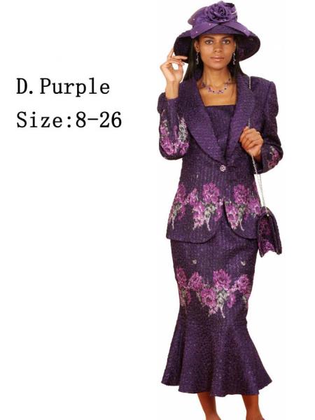 Mensusa Products Women Dress Set Dark Purple