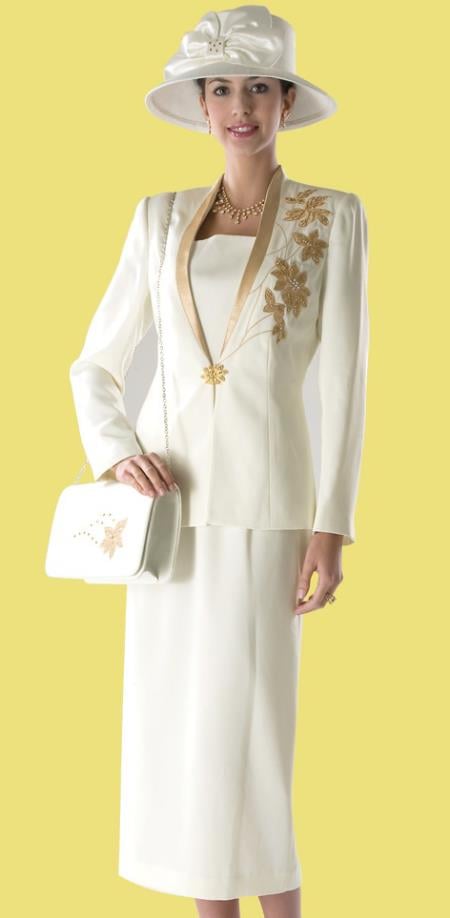 Mensusa Products Women Dress Set Ivory/Gold