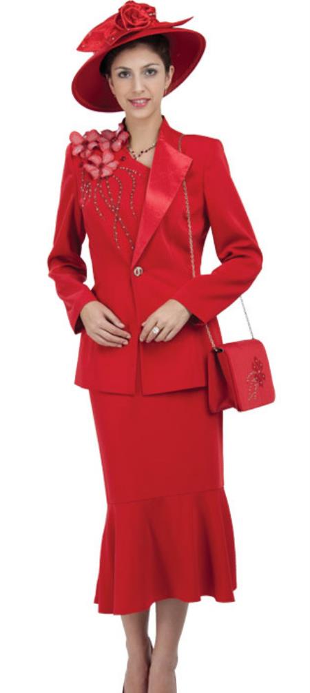 Mensusa Products Women Dress Set Red
