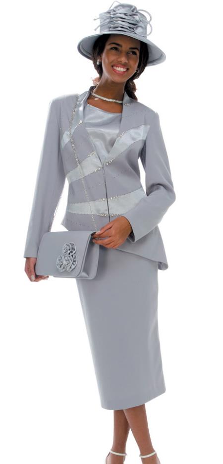 Mensusa Products Women 3 Piece Dress Set Silver