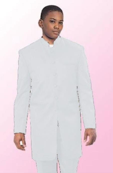 Mensusa Products Six Button Boys Suit Available in White Color
