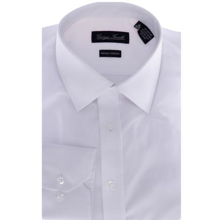 Mensusa Products Men's White SlimFit Dress Shirt 29