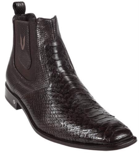 Mensusa Products Men's Genuine Brown Python Dressy Boot 317