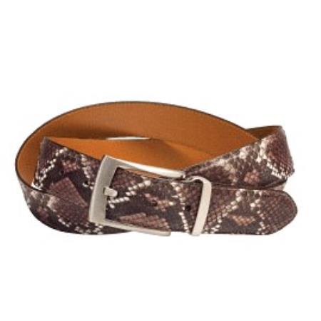 Mensusa Products David X Python Belt Available in Brown Colors
