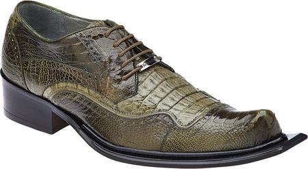 Mensusa Products Belvedere Olive Ostrich/Crocodile