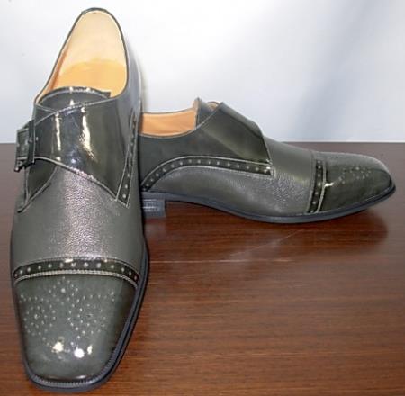 Mensusa Products Gray Mens Dress Leather Shoe