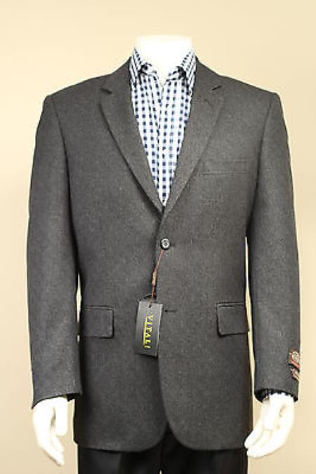 Mensusa Products Men's 2 Button Sport Coat / Sport Jacket / Blazer with Side Vents Grey, Taupe