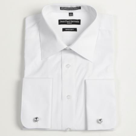 Mensusa Products Men's White French Cuff Big & Tall Dress Shirt
