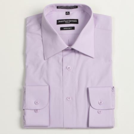Mensusa Products Men's Lavender Convertible Cuff Big & Tall Dress Shirt