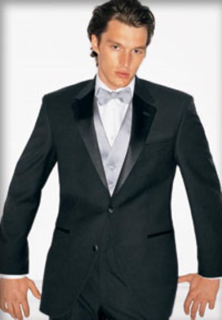 Mensusa Products Super 130's Luxury Wool Calvin Klein Tuxedo Black