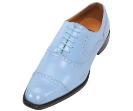 Mensusa Products Mens French Blue Oxford Dress Shoe